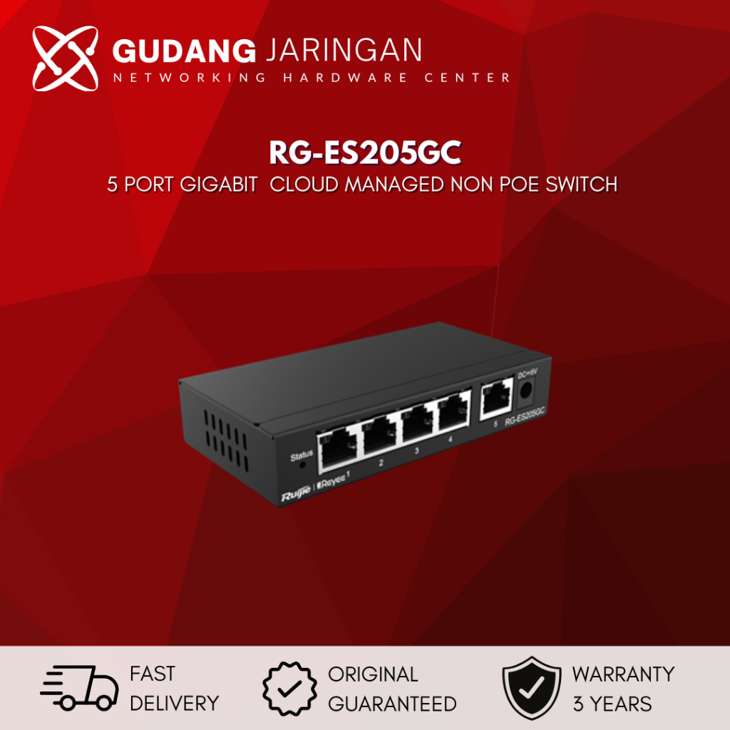 Ruijie Reyee RG-ES205GC Cloud จัดการ 5 พอร์ต Gigabit Non-PoE