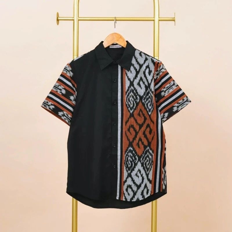 KEMEJA NEWEST SHORT-SLEEVED MENS WOVEN SHIRT - COMBINATION MENS WOVEN SHIRT - SLIM FIT SHORT-SLEEVED