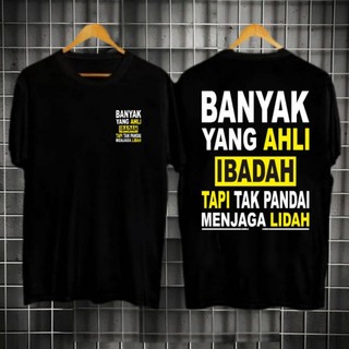 Kaos Atasan Pria T-Shirt Distro Motif Kata Kata Ahli Ibadah / Kaos Distro Premium