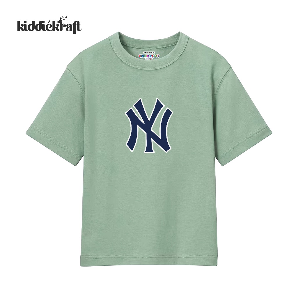 Kiddiekraft - NY เสื้อยืดเด็ก NY Distro Cotton Combed เสื้อผ้าเด็ก Unisex - NY