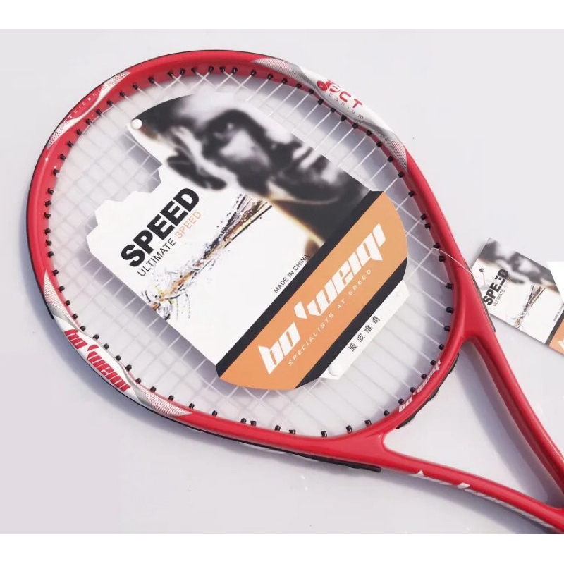 BO WEIQ ไม้เทนนิสอลูมิเนียมอัลลอยด์คาร์บอนน้ําหนักเบาพิเศษ 280g - B-280 - แดงดํา