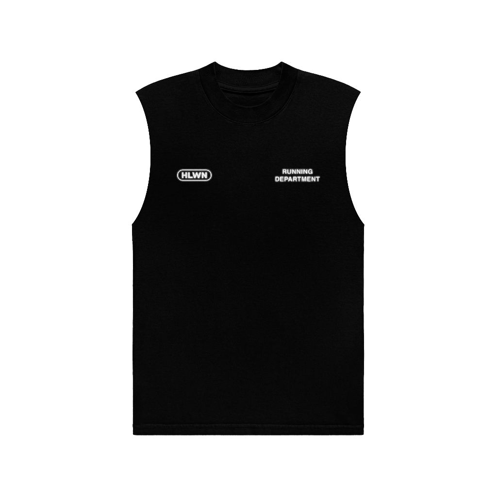 HLWN Running Unisex Muscle Tee สีดํา - Scenic