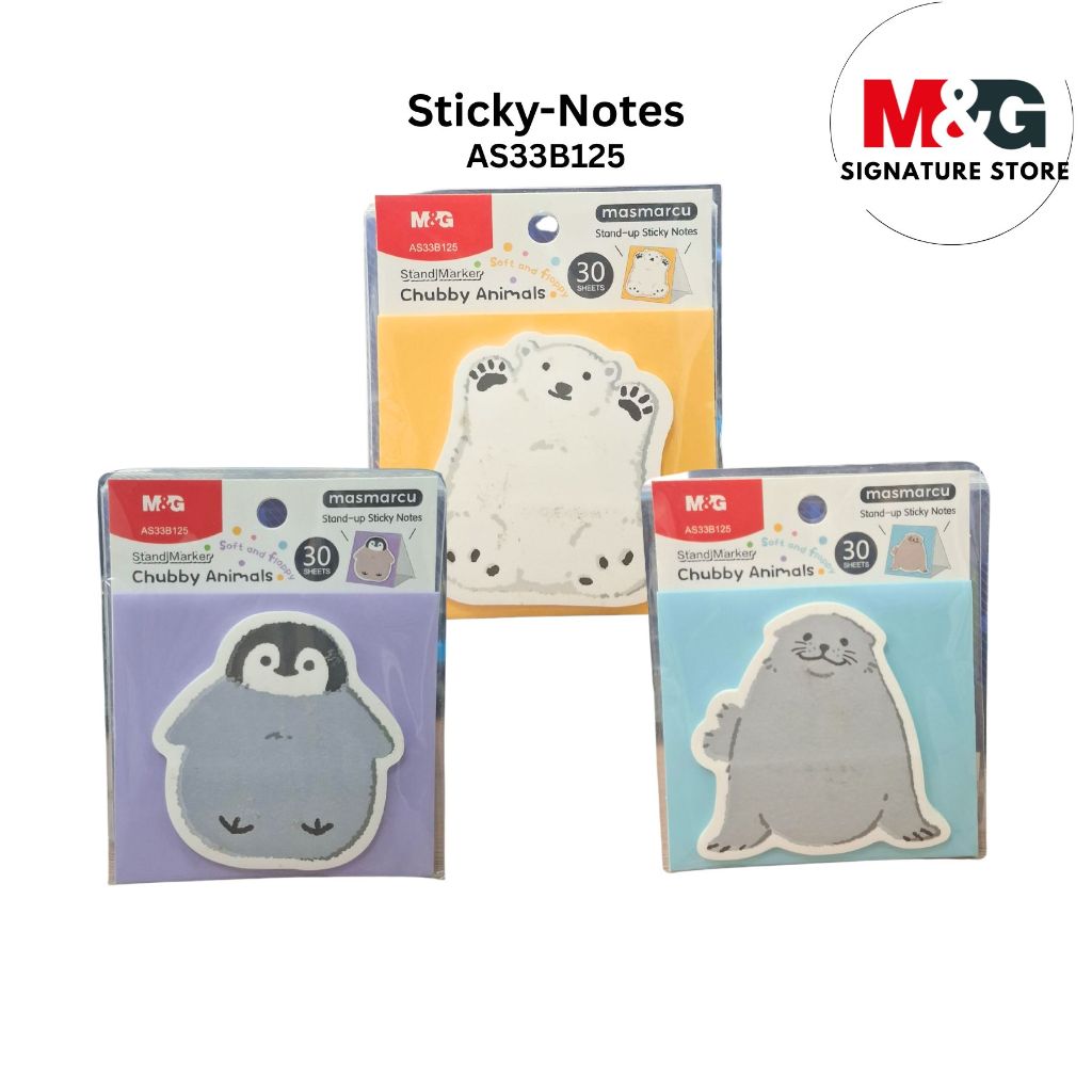 Sticky notes stand marker M&G Animals 30 แผ่น AS33B125 AS33B126 - หน่วย