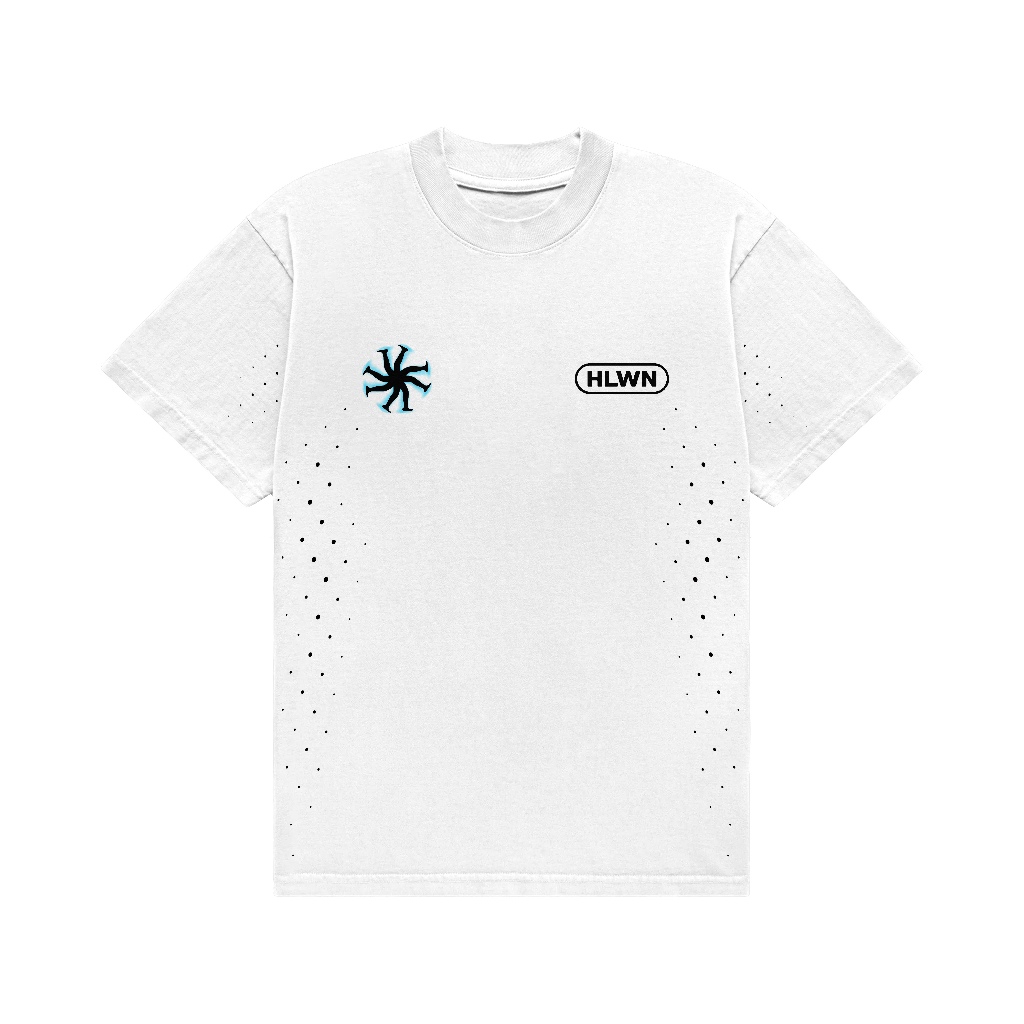 HLWN Running เสื้อยืดแขนสั้น Unisex สีขาว - อ่อนเยาว์