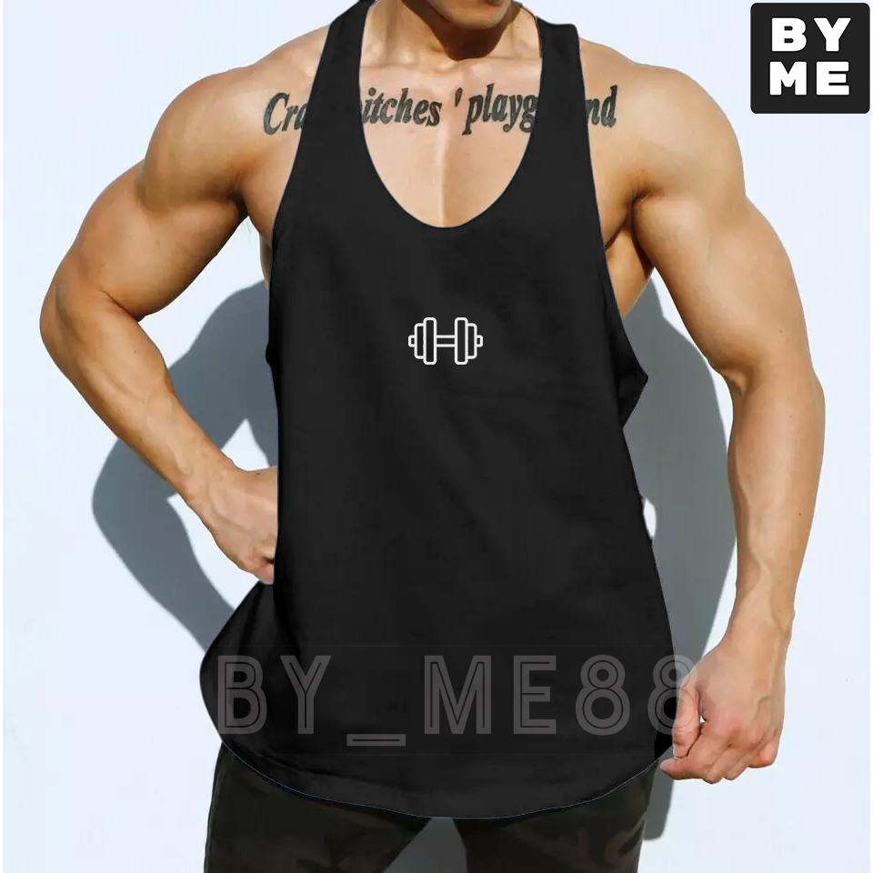 เสื้อกล้ามผู้ชาย Gym Stringer JUMBO Big Size / Fitness เสื้อกล้ามเพาะกาย By_me88