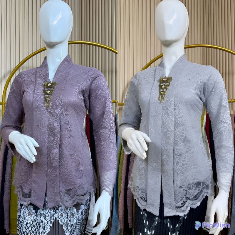 Karini Brukat Kebaya สมัยใหม่หนึ่งชุด | Floy ชุด Kebaya แขนยาวสําหรับงานแต่งงานทําจากโบรเคดระดับพรีเมียม