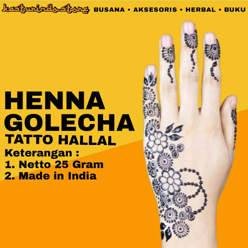 ! Henna Golecha Black net 25g - Hena Neha Black Arabic Tattoo