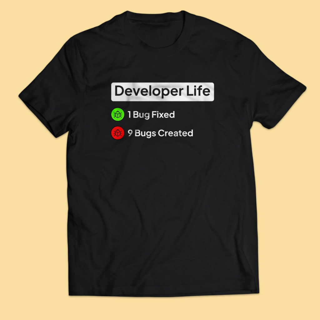 Developer LIFE Programmer เสื้อยืดผู้ชายผู้ใหญ่ Unisex Tops PageKaos
