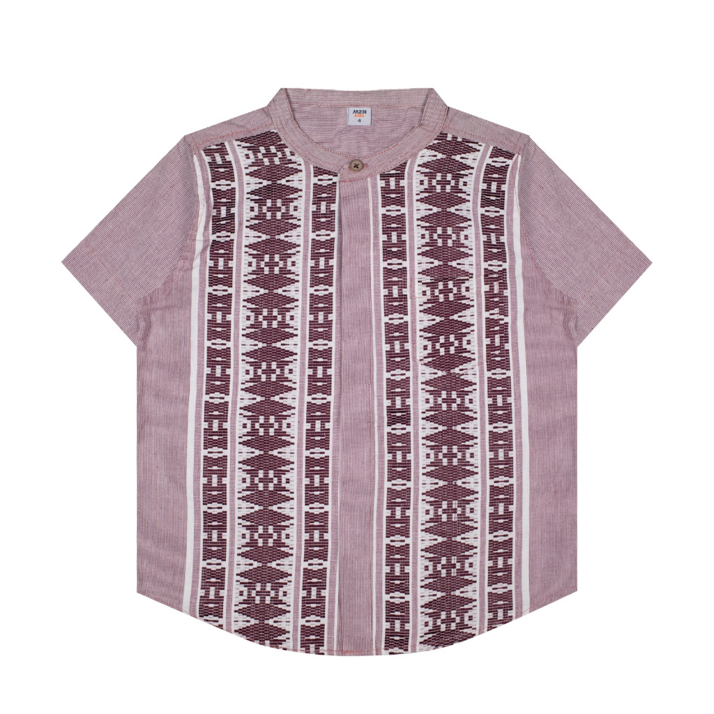 KEMEJA M231 เสื้อเชิ้ตเด็กชายสั้น Koko Maroon 2655A