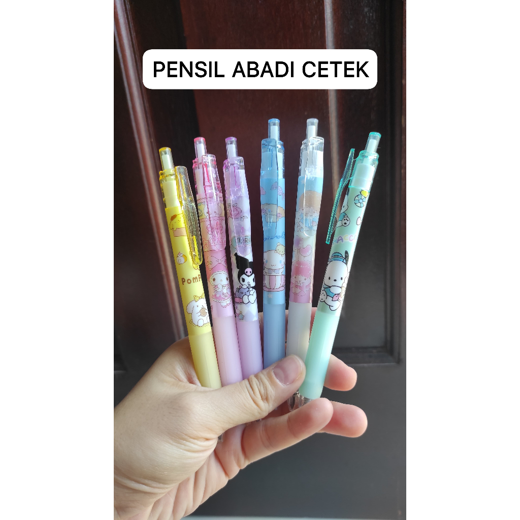LUCKY CAT PENCIL PRINT ABADI SANLIO น่ารัก KULOMI CINNAMO POMPURIN TWINS MY MELODI POCHACO ATK CETEL
