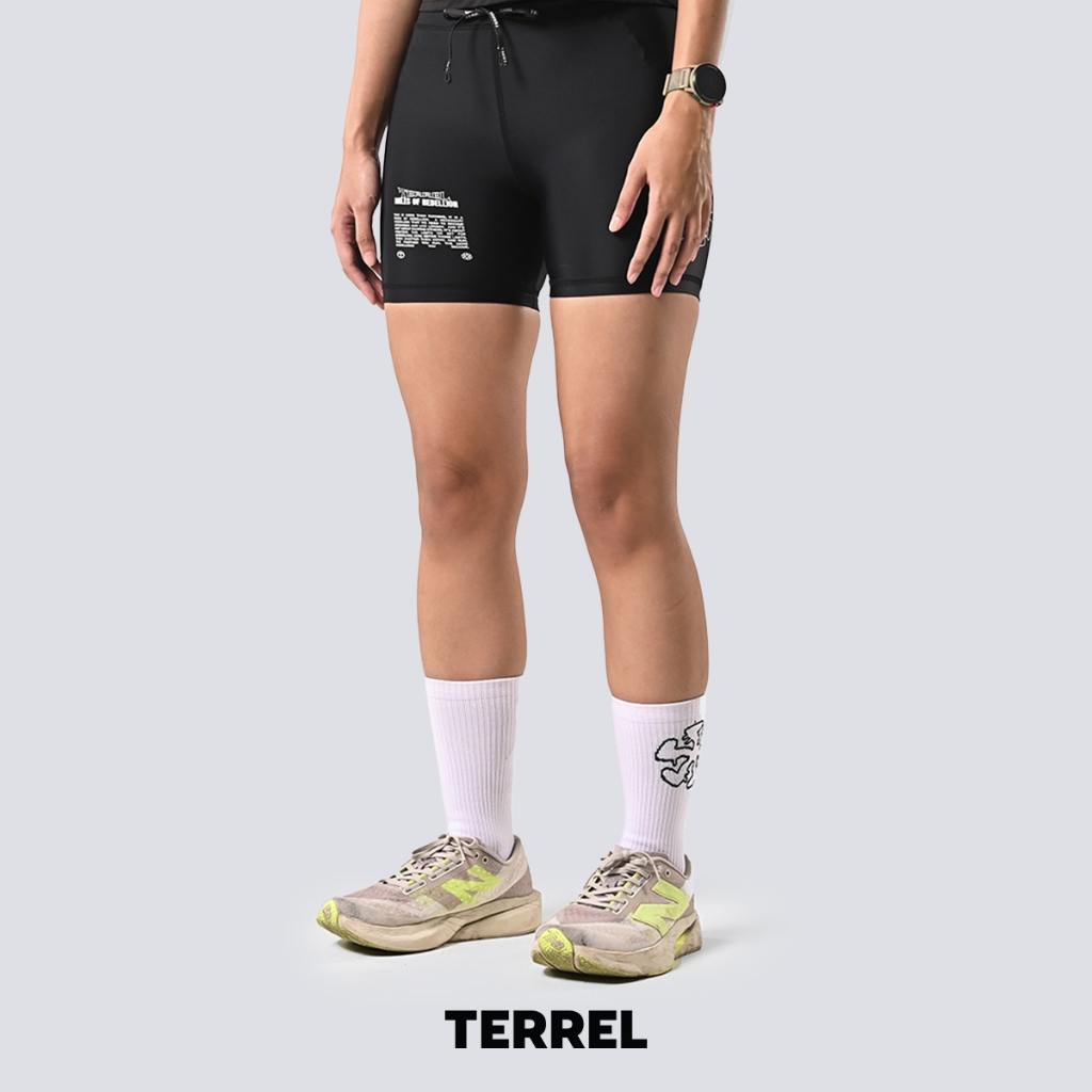 ชุดกีฬา Terreel Running MoR Tights Inked Women สีดํา