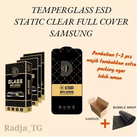 LAYAR [ PER BOX ] กระจกนิรภัย ESD Diamond Anti Static Full Cover SAMSUNG A04s A04 A04e A03 A03s A02 