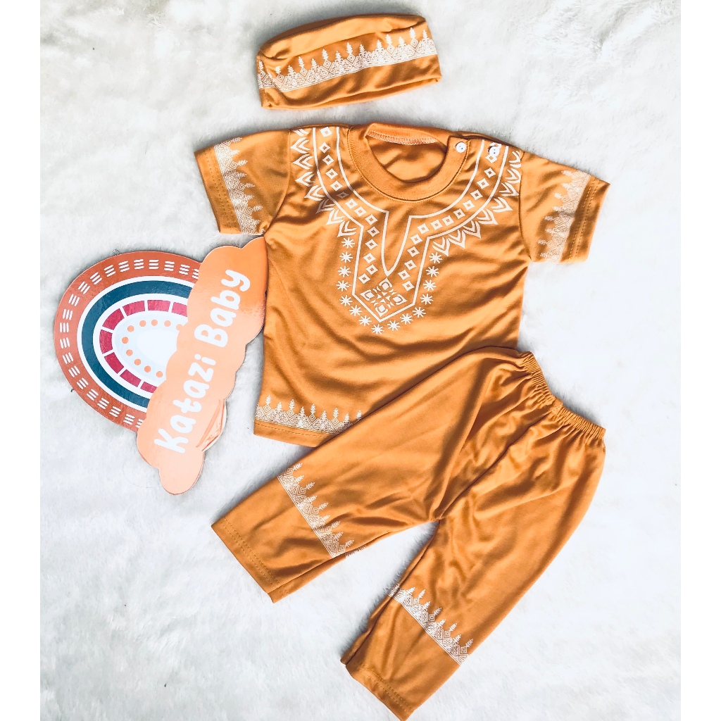 Baby Koko Suit Pants เสื้อเชิ้ตมุสลิม Ramadan Eid เสื้อผ้าเด็ก Bonus Peci อายุ 3-12 เดือน