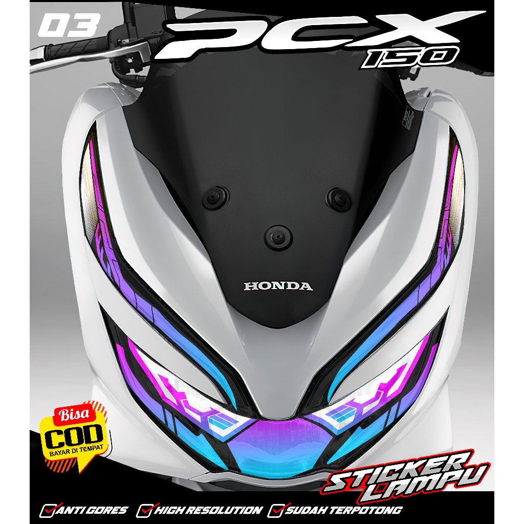 CODE 03 สติ๊กเกอร์โปร่งแสงสําหรับ PCX 150 โคมไฟคิ้ว - PCX 150 สติ๊กเกอร์ไฟหน้า, การออกแบบล่าสุด