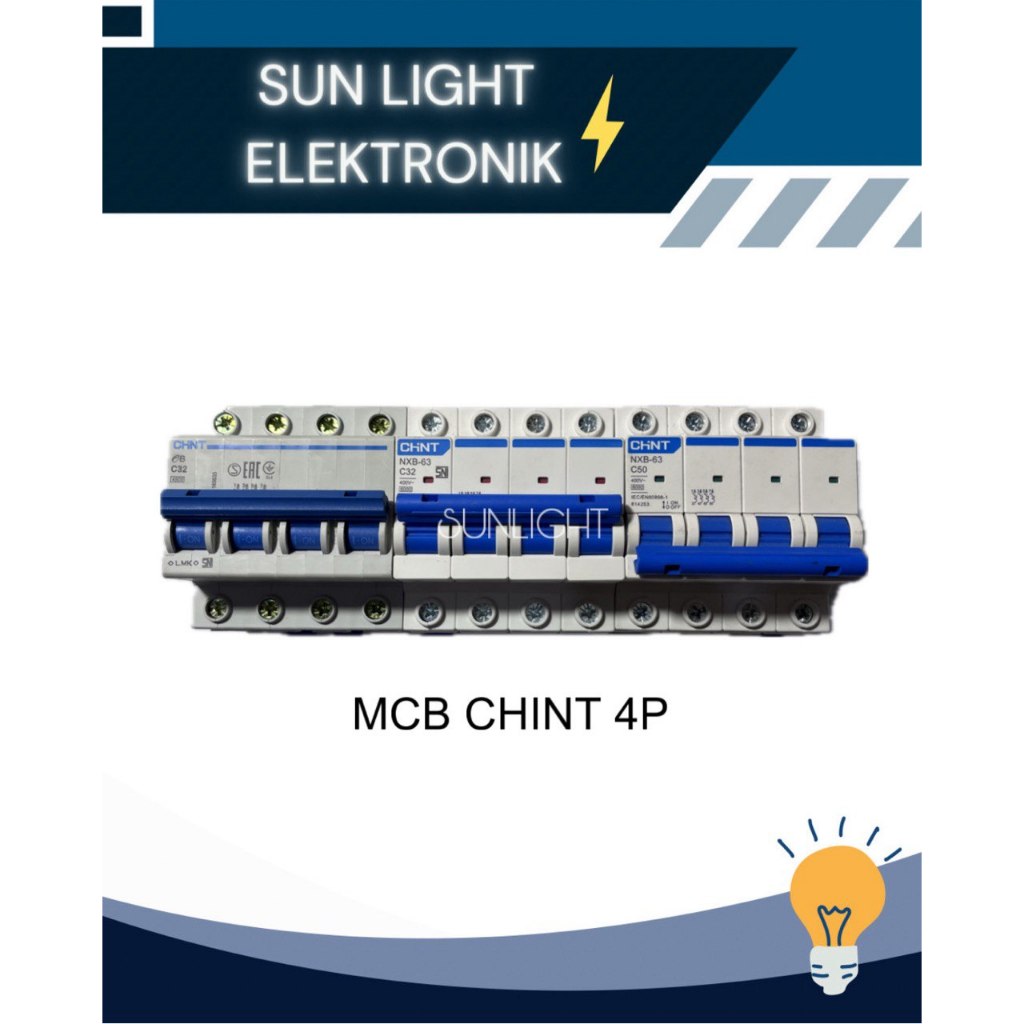 MCB Chint 4P [C32 NXB-63 (รุ่นใหม่) / C32 eB (รุ่นเก่า) / C50 NXB-63]