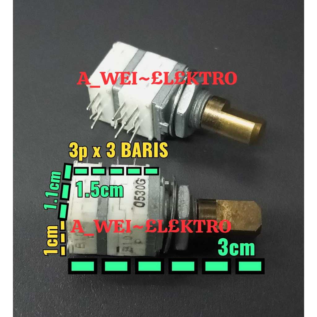 HRG 1 ชิ้น POTENSIO SEALER NOBLE TRIPLE B10K B 10K B103 B 103 3p x 3 ROWS