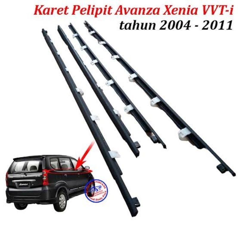 รายการยางแก้วนอก 1 ชุดสําหรับ AVANZA FENIA VVTI 2004-2011 สีดํา