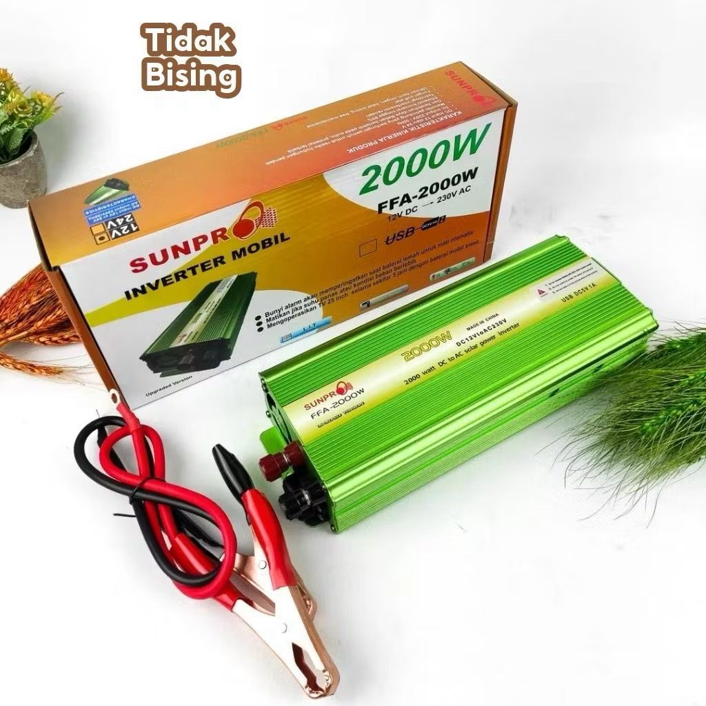 Sunpro 2000W 12v-24v รถอินเวอร์เตอร์ FFA-2000W