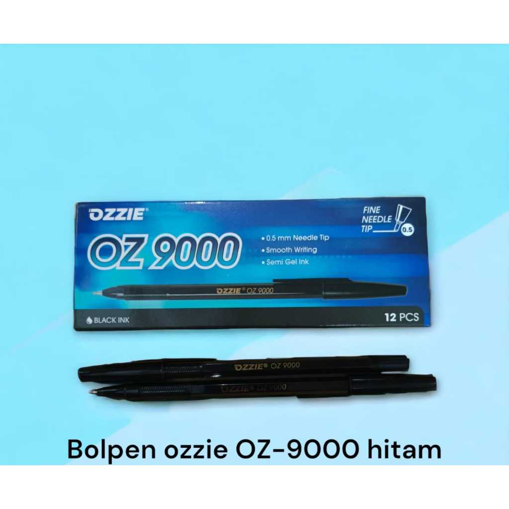 BALLPOINT ปากกามาตรฐาน Ozzie Oz 9000 BALLPOINT ปากกาหมึกสีดํา หมึกกึ่งเจล พรีเมี่ยม