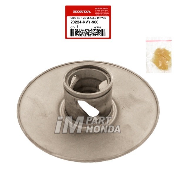 [23224-KVY-900] PULLY PULLEY PULEY POLI POLLY POLY FEMALE INNER REAR BEAT CARBON - SCOOPY - SPACY CA