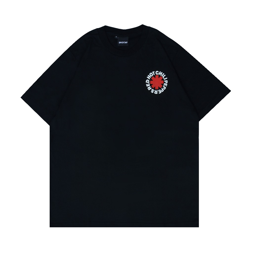 เสื้อยืดวงโลโก้ Red Hot Chili Pepers Tour - เสื้อยืดเพลง RHCP