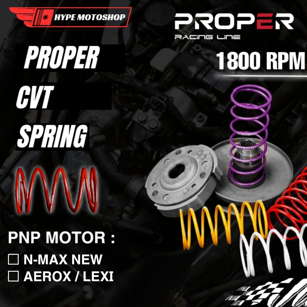 CVT PROPER RACING LINE MOTORCYCLE YAMAHA NEW NMAX AEROX LEXI 1000RPM 1200RPM 1500RPM 1800RPM 2000RPM