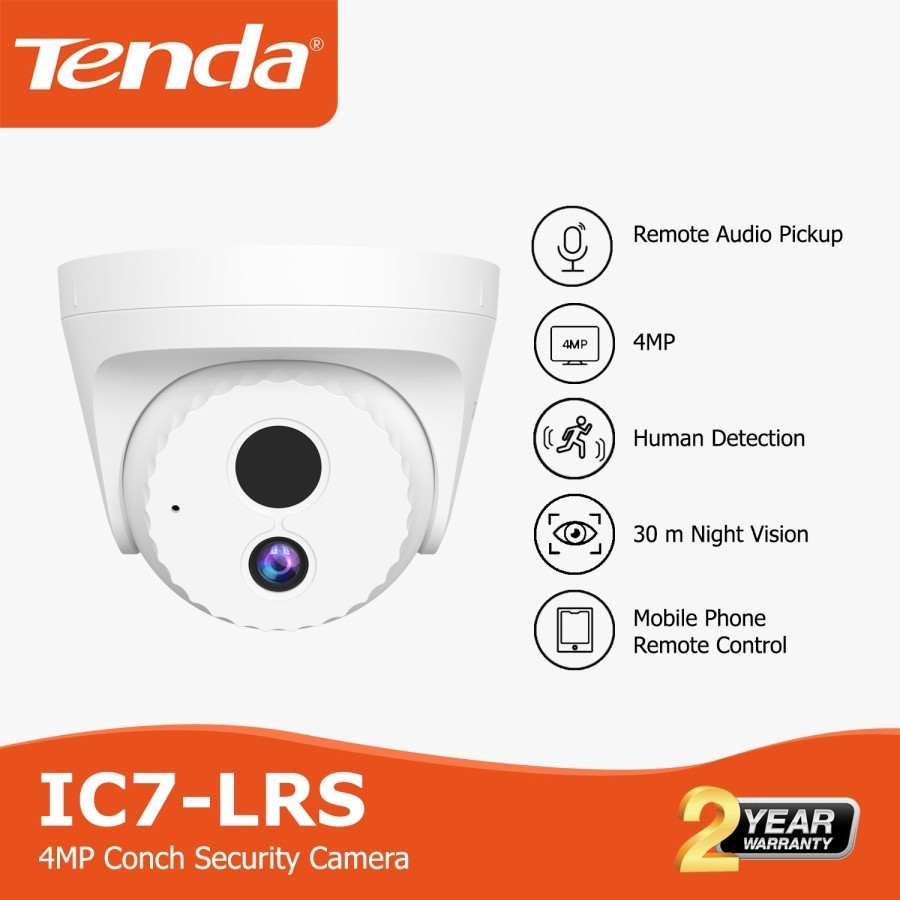กล้องวงจรปิด Tenda IC7-LRS กล้องรักษาความปลอดภัยสังข์อินฟราเรด 4MP