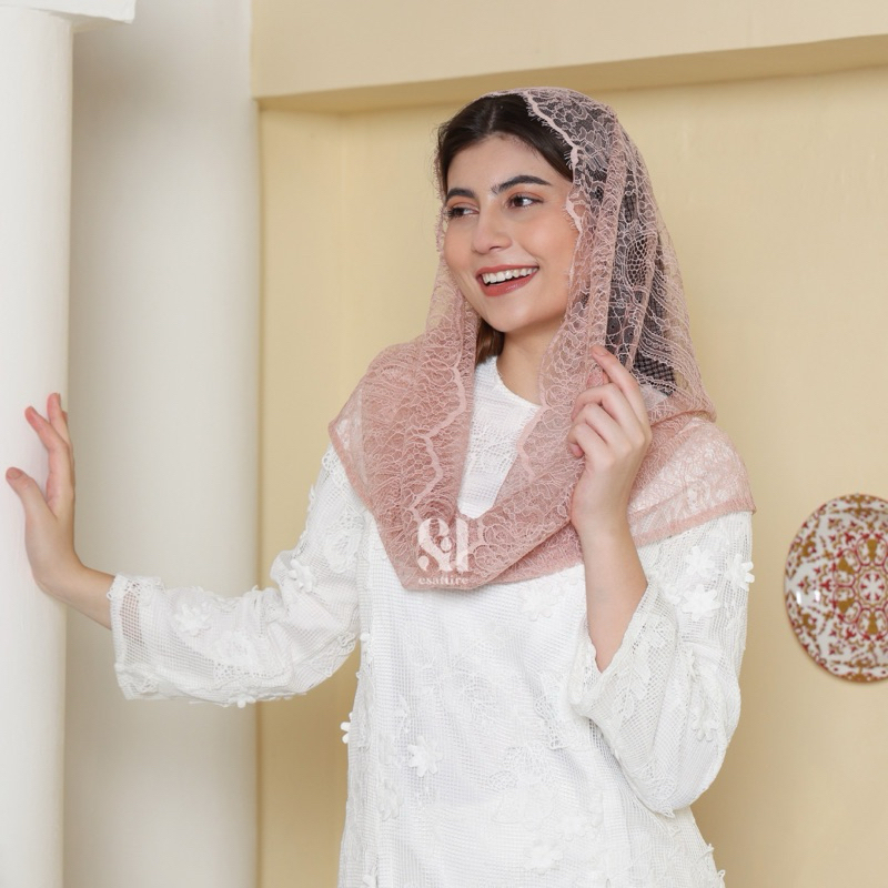 Alaia Pashmina Lace Esatpet - Eid Hijab