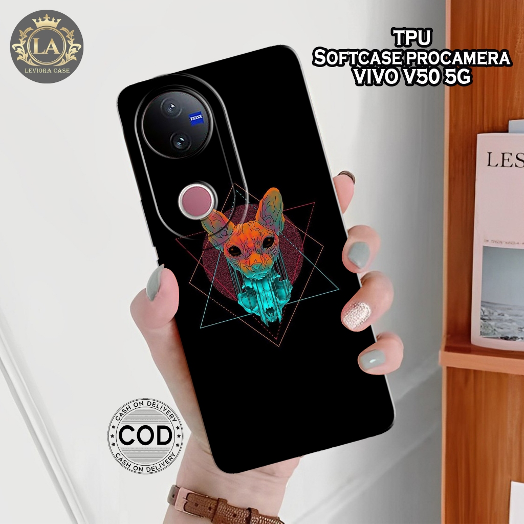 เคส HP ล่าสุด VIVO V50 5G 2025 - เคส Leviora - เคสแฟชั่นสีดํา - เคส VIVO V50 5G 2025 Softcase - เคสก