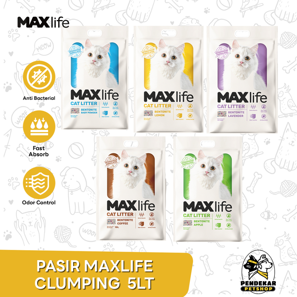 Maxlife Clumping Bentonite Cat Litter 5 ลิตร