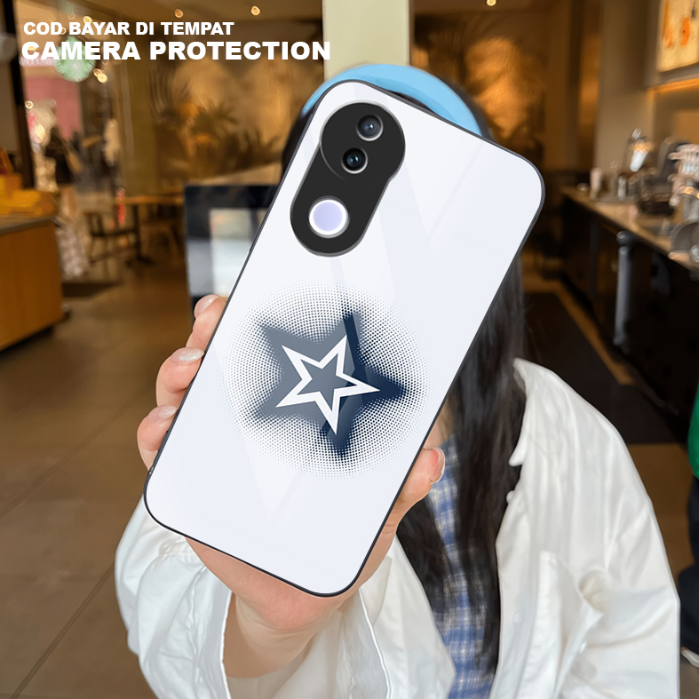 เคส HP HS41 Vivo V50 New 2025 - Glass Softcase - 2D Glossy Hardcase - เคสโทรศัพท์มือถือปี 2024 ล่าสุ