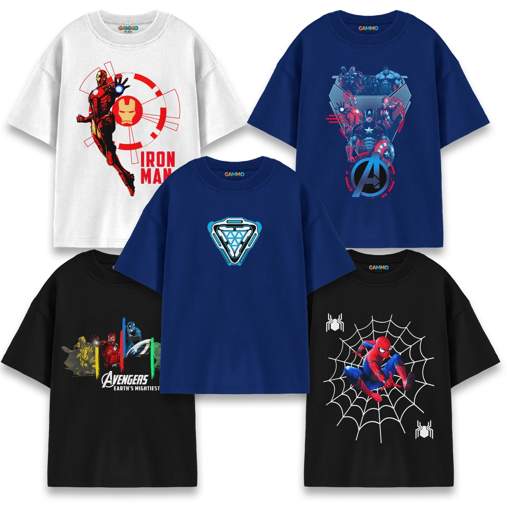 เสื้อยืด Marvel Kids เสื้อยืด Marvel Kids สําหรับเด็กชายและเด็กหญิง