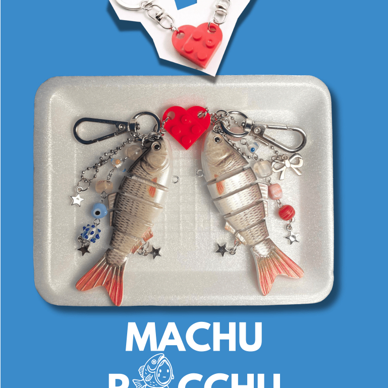 พวงกุญแจปลาคู่ GANTUNGAN โดย Machu Picchu | พวงกุญแจปลาน่ารัก | พวงกุญแจปลา | ที่แขวนกระเป๋า