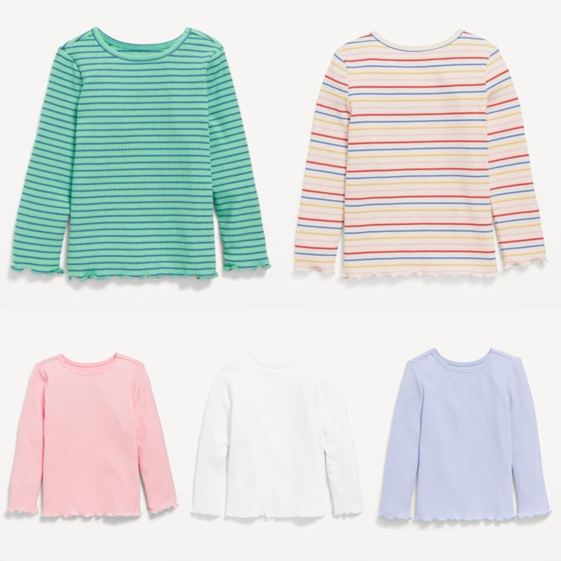 เสื้อยืด OLD NAVY RIB สําหรับ GIRLS