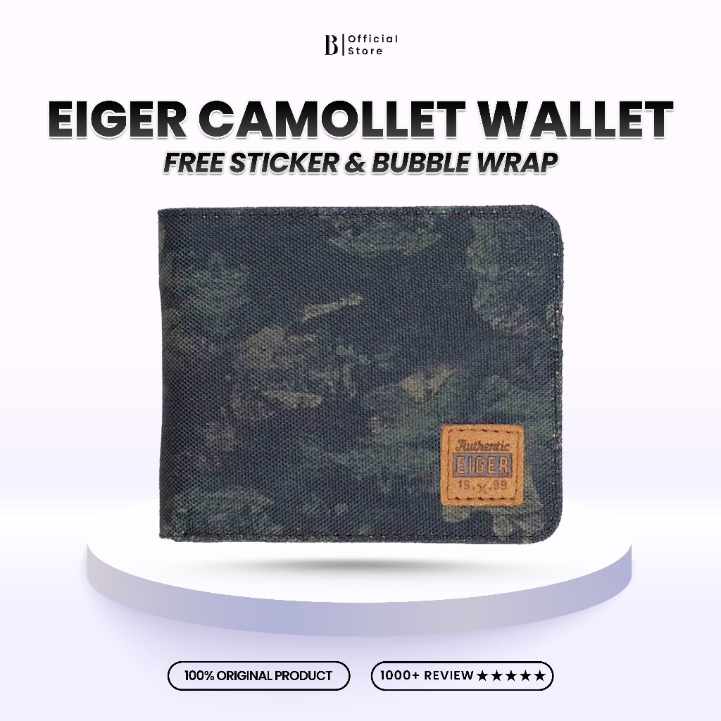 EIGER Camolet Wallet กระเป๋าสตางค์พับสําหรับผู้ชายและผู้หญิง