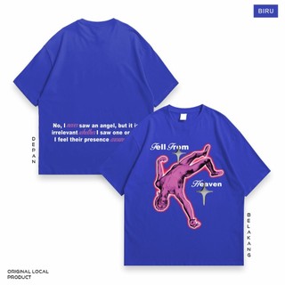 Kaos Anak Boxy Oversize T-Shirt Blue Electric Genesis - Fallen Angel - Baju Anak Usia 3 Tahun Sampai 12 Tahun KAOS DISTRO,KAOS SKENA,KAOS VINTAGES,KAOS STREETWEAR | BISA COD