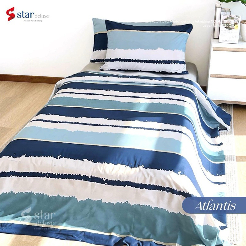 LOKAL KATUN Atlantis Motif Premium CVC Local Cotton ผ้าปูที่นอน