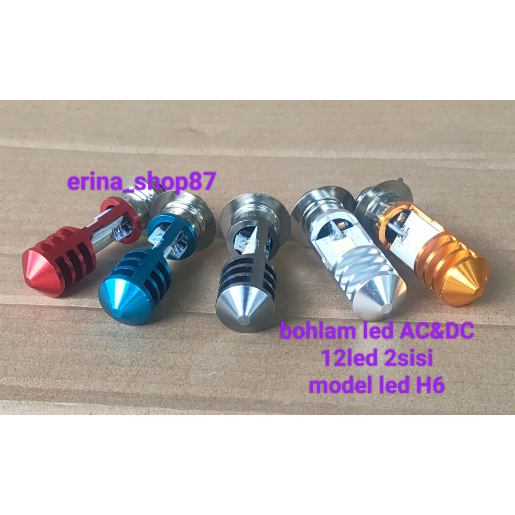 MATA WAREHOUSE CLEARANCE 2-SIDE LED HEADLIGHT BULB 12 EYES H6 12VOLT SUPER BRIGHT