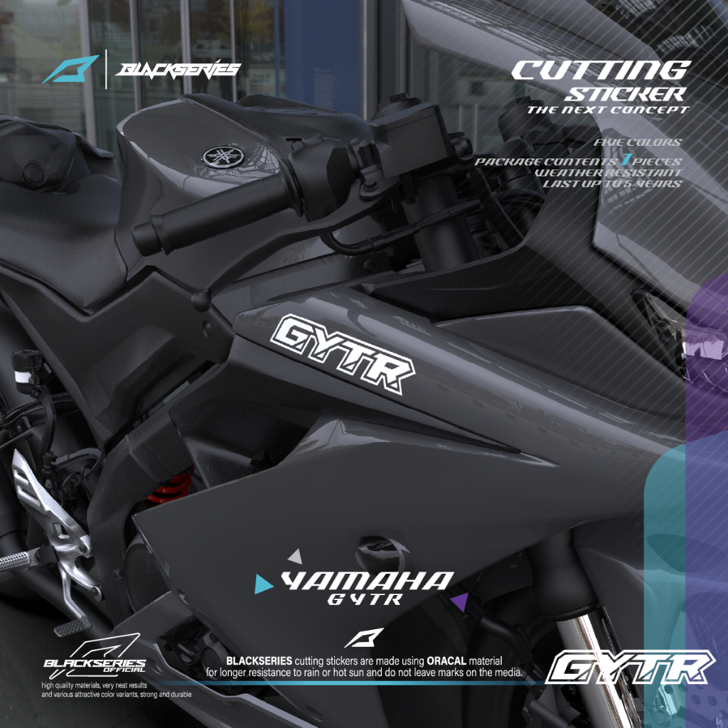 BLACKSERIES | สติ๊กเกอร์ตัด Yamaha GYTR | สติ๊กเกอร์ GYTR