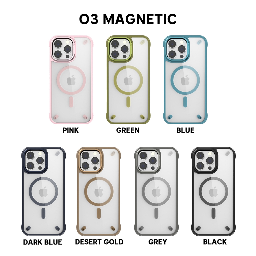 O3 เคสแม่เหล็กสําหรับ Iphone 12 12pro 12promax 13 13pro 13promax 14 14pro 14plus 14promax 15 15pro 1