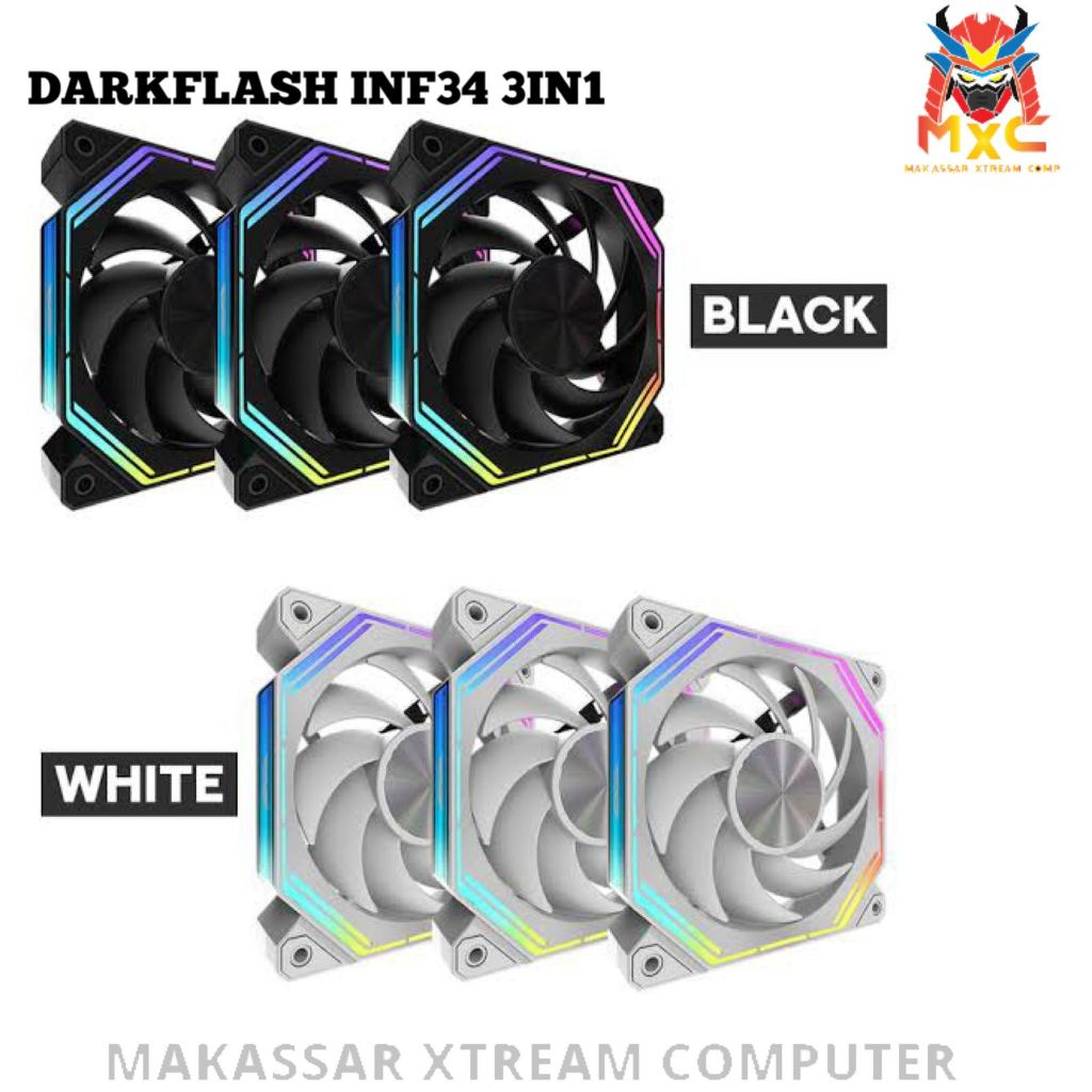 DarkFlash INF34 A-RGB 3 IN 1 พัดลมระบายความร้อน CASING