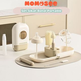 Momosee Sikat Botol Dot Bayi Silikon 6in1 Multifungsi Pembersih Botol Susu Bayi Traveling XH13