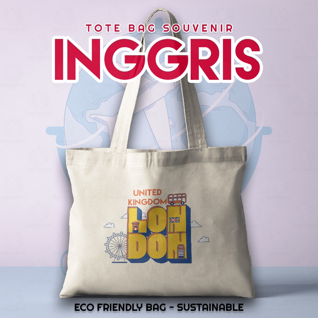 ของที่ระลึก YA ของที่ระลึก Tote Bag Shopping Bag Bucket Bag ของที่ระลึก กระเป๋าโท้ตอังกฤษ กระเป๋าช้อ