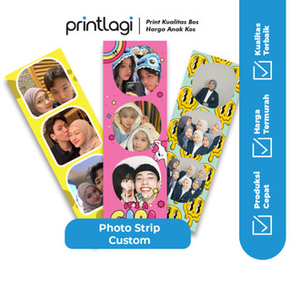 CETAK PHOTOSTRIP PHOTOBOOTH CUSTOM DESAIN SENDIRI / Photostrip Motif / Bahan Premium Glossy