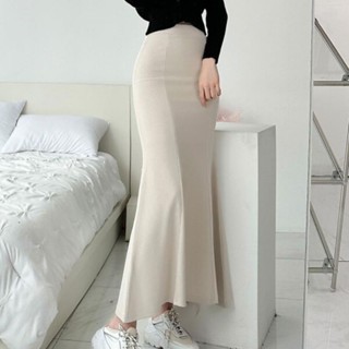 Rok Maxi Wanita Lunar Mermaid Scuba Flowy Elastis Stylish Elegan
