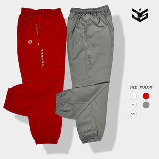 Celana Trening Panjang Jogger Parasut Dewasa Saku Resleting Bahan Despo- Celana Olahraga Gym Running