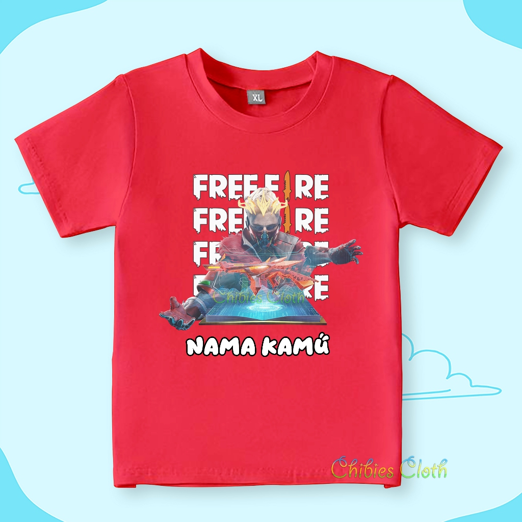 เสื้อยืดเด็กชาย Freefire Design Motif ล่าสุด - เสื้อผ้าเด็ก Freefire