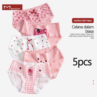 MEISEE 5 Paket Celana Dalam Wanita Remaja CD Cewek Anime Lolita Jepang Panties Wanita