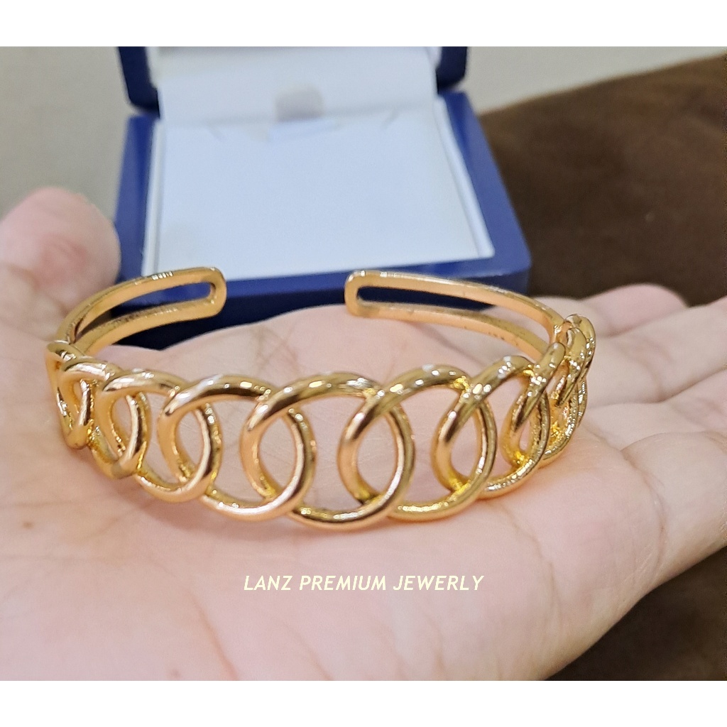 22K Gold Titanium Hayati สร้อยข้อมือกําไลข้อมือธรรมดา