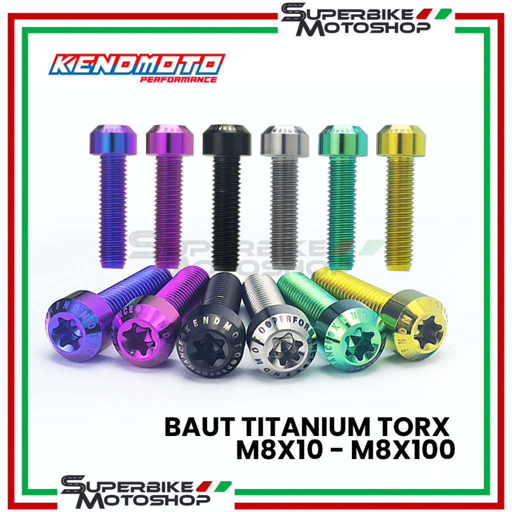 KENDMOTO TORX M8 TITANIUM BOLT